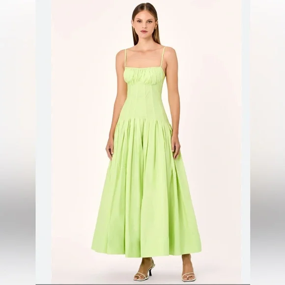 slim fit dress slacks Berylove Women Grey Blue Chiffon Bridesmaid Dress Spaghetti Straps A Line Long Wedding Guest Dress with Slit, Dark Green / US2